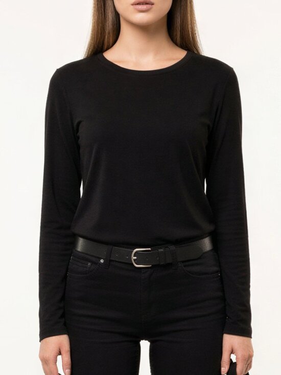 GNW Tops - GNW 3X Black Knit Long Sleeve Tunic Top
